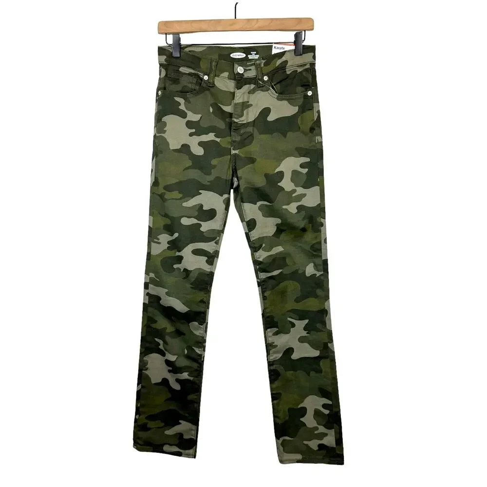 Old Navy NWT Karate Slim Built In Flex Tough Adjustable Waist Camo Pants Jeans